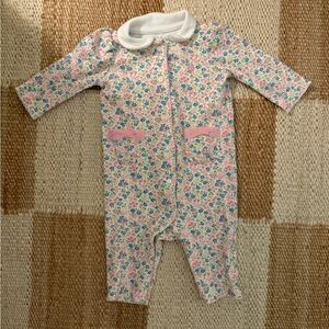 Like new Ralph Lauren Baby Girls Floral Print Cotton Coverall  size 3-6 months
